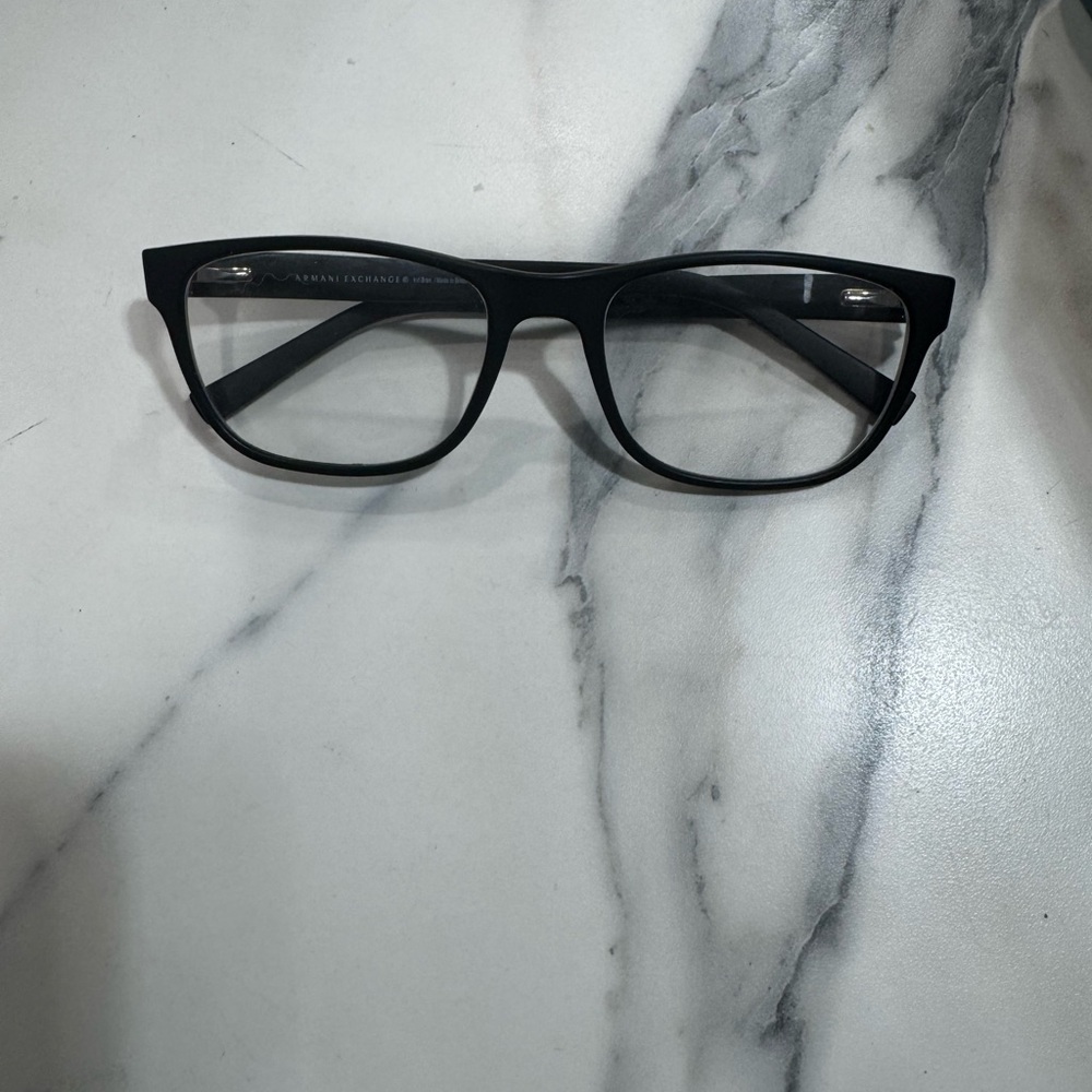 Armani Exchange Matte Black Rectangular Glasses - image 2